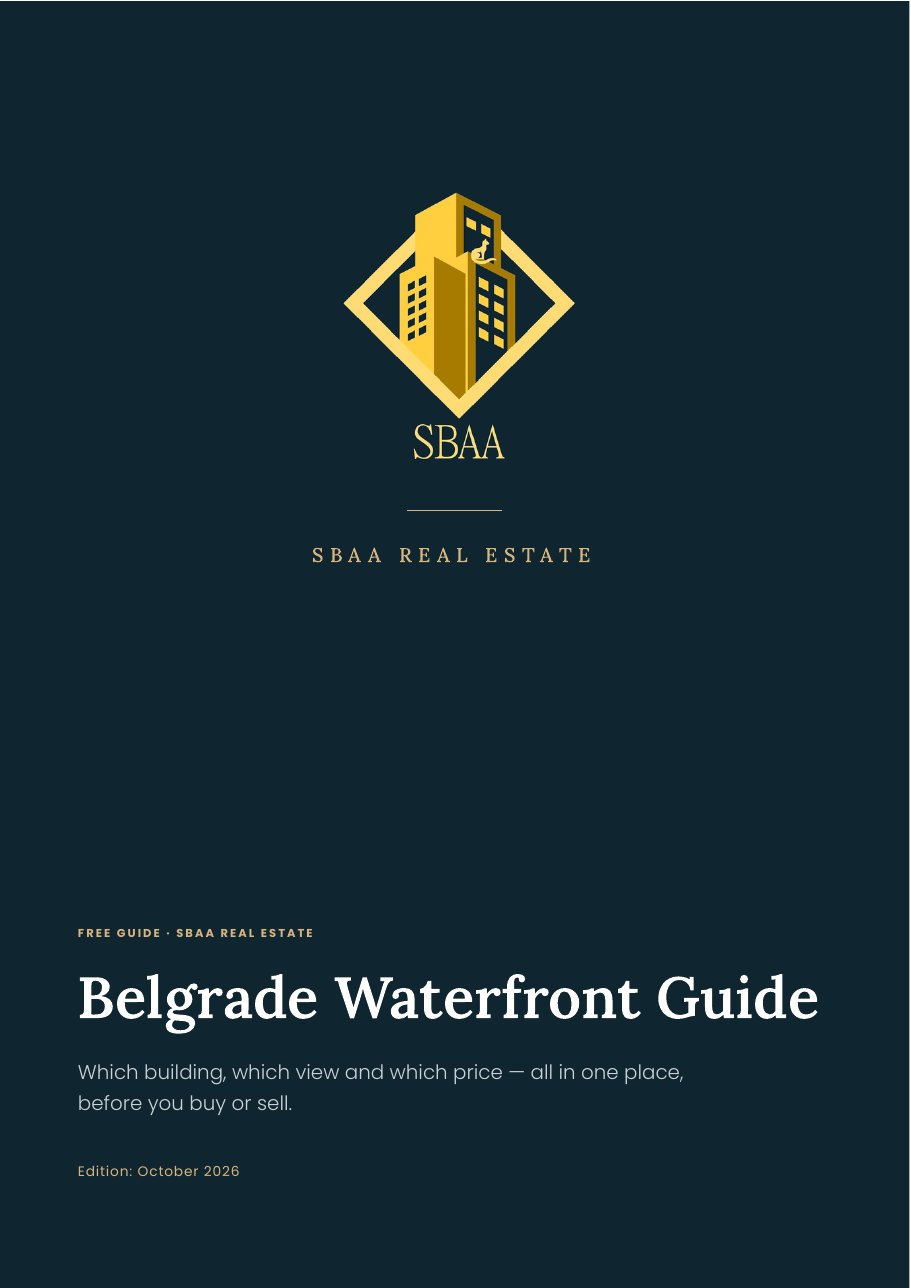 Cover of the free Belgrade Waterfront guide